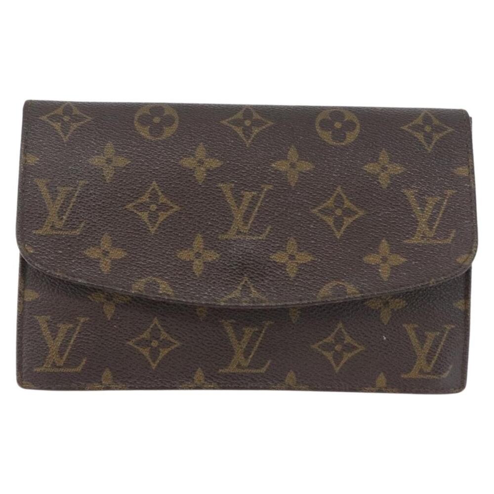 Louis Vuitton Monogram Pochette Rabat 20 Clutch Bag Brown